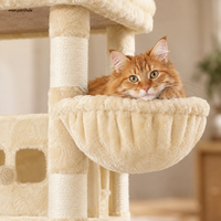 Arbre à chat 172 cm pour Maine Coon, multi-niveaux, son panier suspendu