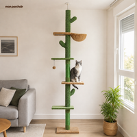 Arbre à chat cactus 5 niveaux, sol-plafond, dans un appartement français