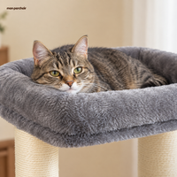 Arbre à chat compact 60 cm avec niche privative, le perchoir supérieur