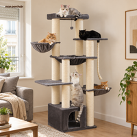 Arbre à chat XXL robuste pour Maine Coon, multi-niveaux, dans un appartement français
