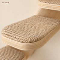 Mur d'escalade pour chat, 7 pièces en bois, le sisal naturel